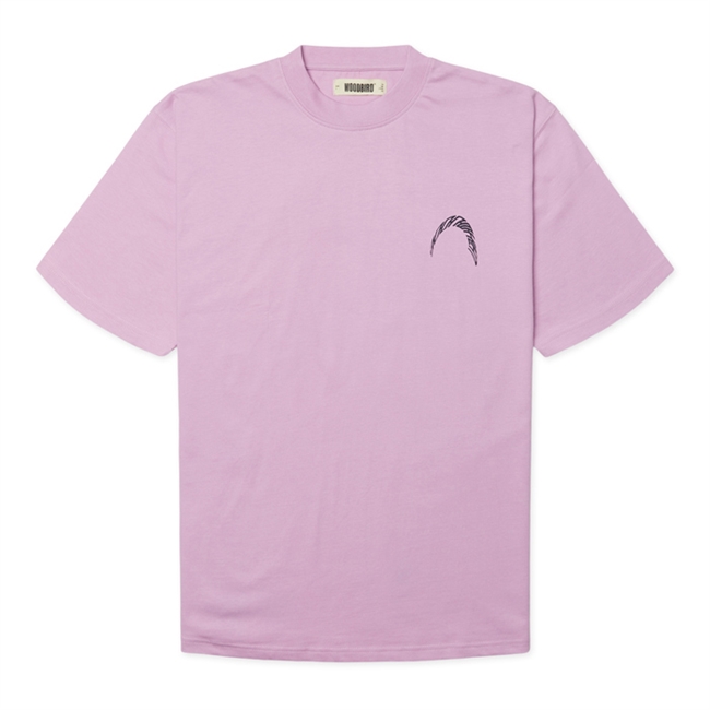 Woodbird Baine Warp T-Shirt Dusty Violet
