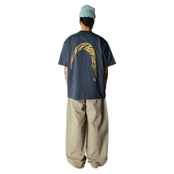 Woodbird Baine Warp T-Shirt Slate Blue