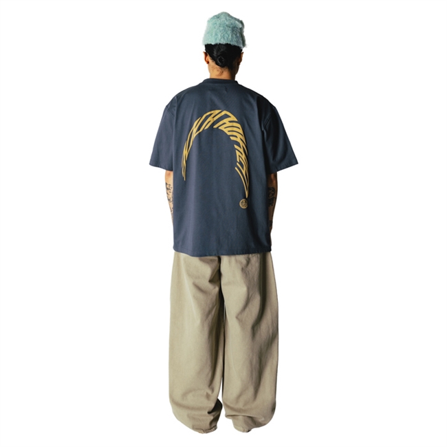 Woodbird Baine Warp T-Shirt Slate Blue