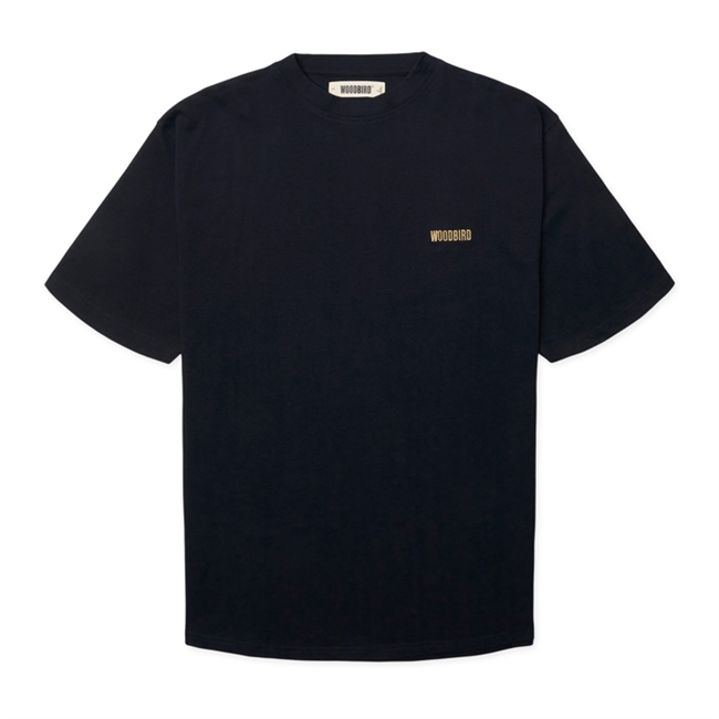 Woodbird Baine Cook T-shirt Dark Navy