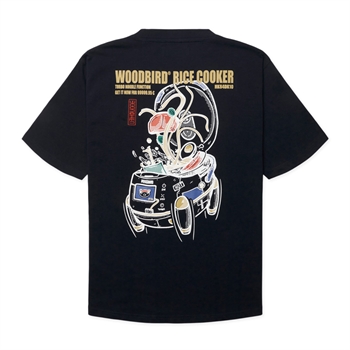 Woodbird Baine Cook T-shirt Dark Navy