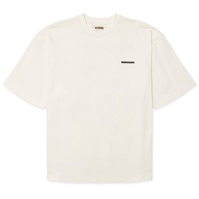 Woodbird Beam Tram T-Shirt Off White