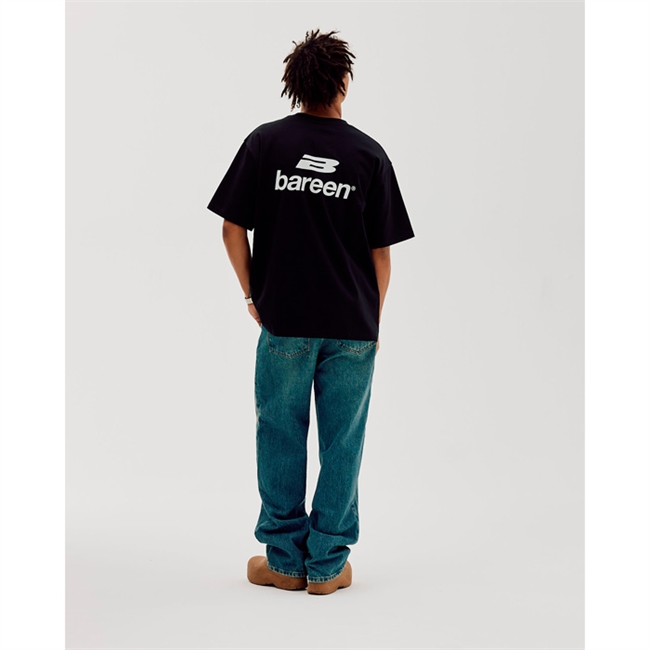 Bareen Box Fit Logo T-Shirt Sort