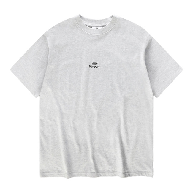 Bareen grå box fit / oversized t-shirt med logo på front og ryg