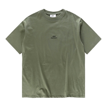 Bareen grøn box fit / oversized t-shirt med logo på front og ryg
