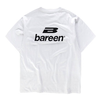 Bareen hvid box fit / oversized t-shirt med logo på front og ryg
