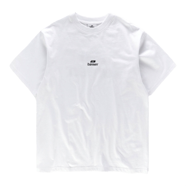 Bareen hvid box fit / oversized t-shirt med logo på front og ryg