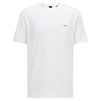 Hvid BOSS T-Shirt med stræk.