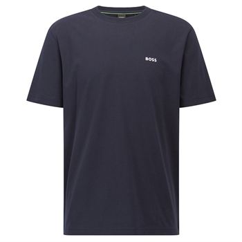 Mørkeblå BOSS T-Shirt med stræk.