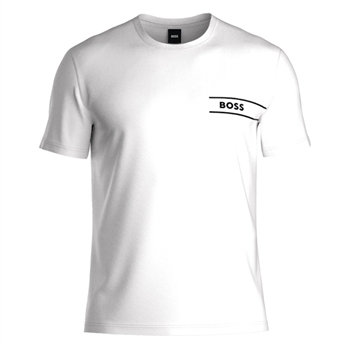 Hvid T-Shirt fra Ikonisk Logo fra BOSS