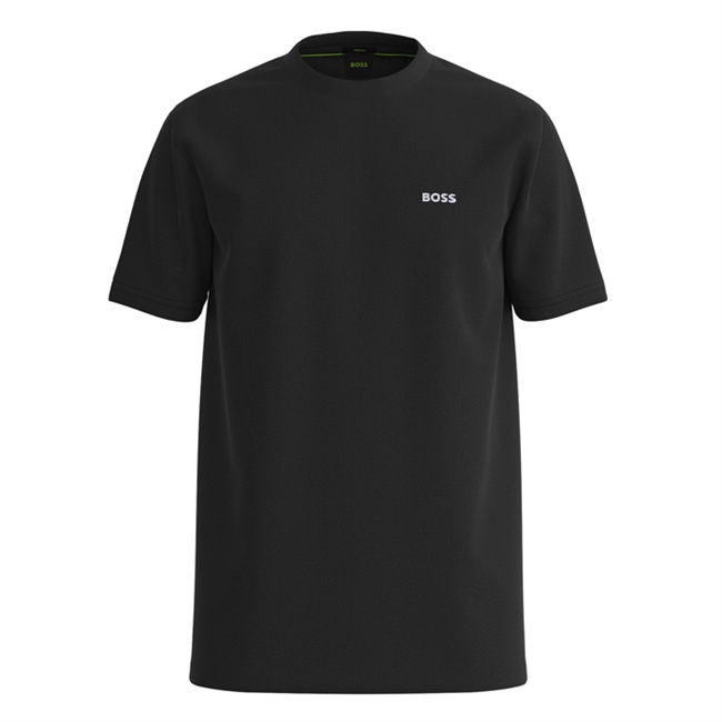 Sort Stretch Logo T-Shirt fra BOSS.