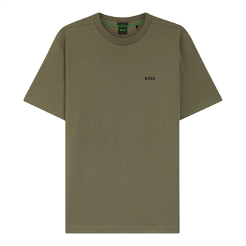 Klassisk army grøn t-shirt med logo fra BOSS