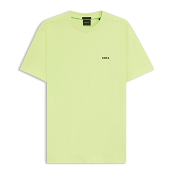 Klassisk lime farvet t-shirt med logo fra BOSS