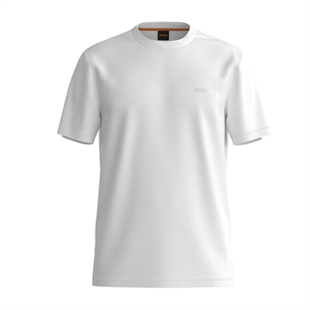 Hvid Basis T-shirt fra BOSS med lille logo.