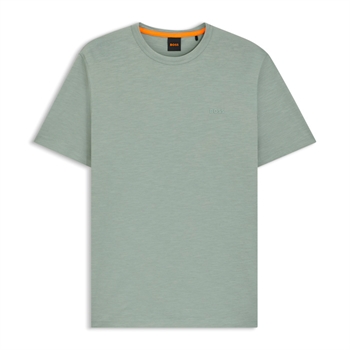 Lækker t-shirt i turkis grøn fra BOSS med logo