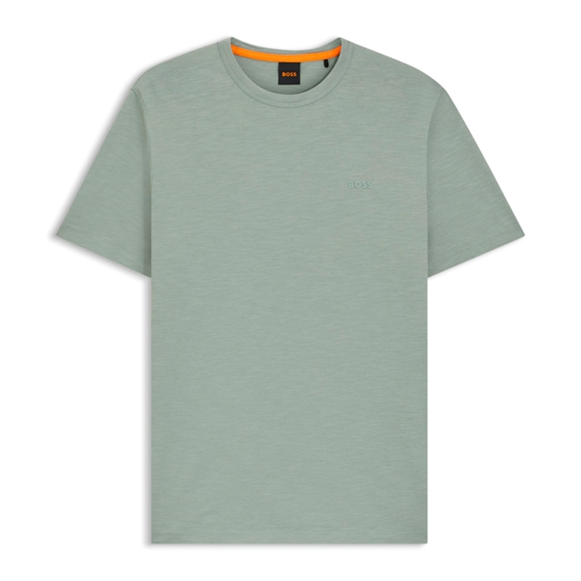 Lækker t-shirt i turkis grøn fra BOSS med logo