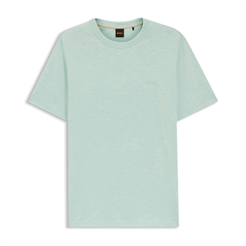 Lækker t-shirt i turkisblå med logo fra BOSS