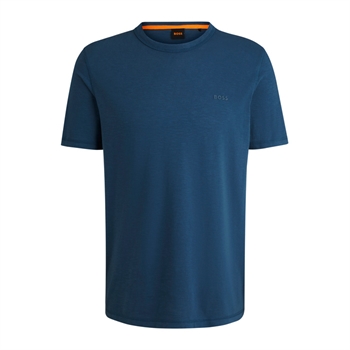 Lækker t-shirt i støvet mørkeblå fra BOSS med logo