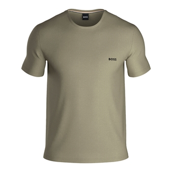 Pæn basic t-shirt i grøn med logo fra BOSS