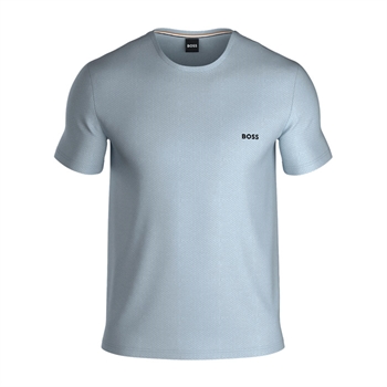 Pæn basic t-shirt i lyseblå med logo fra BOSS