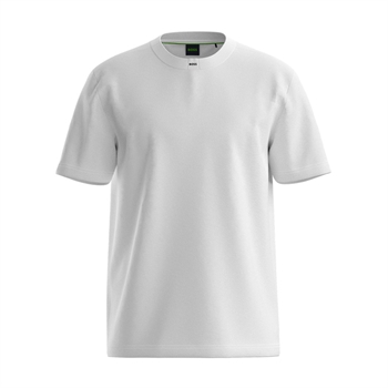 Casuel hvid t-shirt med logo fra BOSS