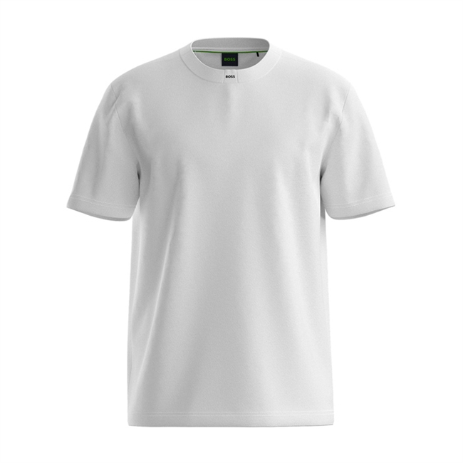 Casuel hvid t-shirt med logo fra BOSS
