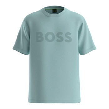 Ikonisk logo t-shirt i støvet grøn fra BOSS