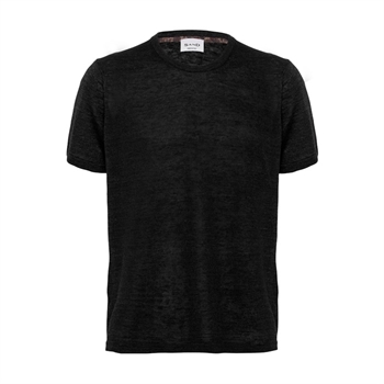 Stilrent lækker t-shirt i sort melange fra Sand