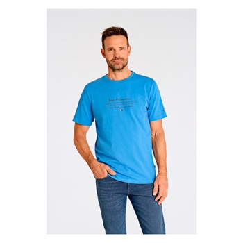 Klassisk lyseblå t-shirt med logo fra Bison