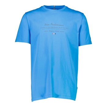 Klassisk lyseblå t-shirt med logo fra Bison