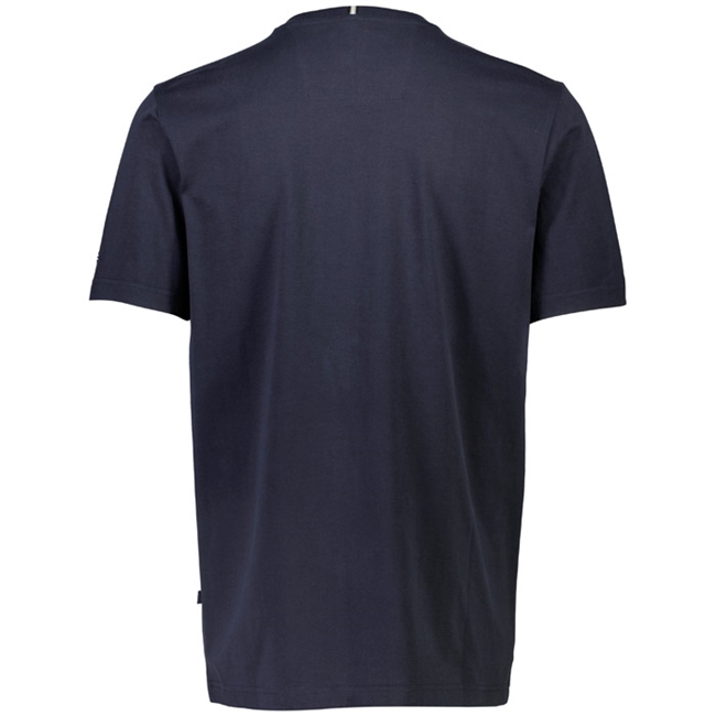 Bison O-Neck T-Shirt m/Print Navy 