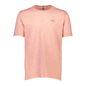 Klassisk stribet t-shirt i orange med logo fra Bison