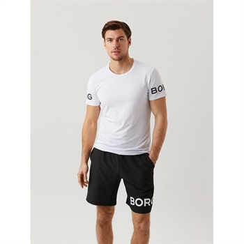 Hvid Sports T-Shirt fra Björn Borg med logo på ærmerne.