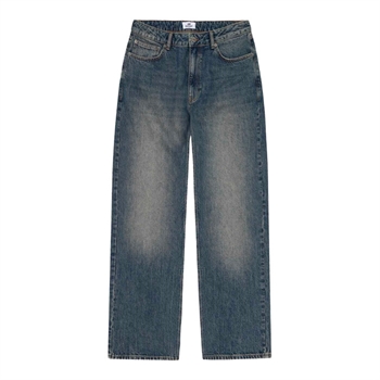  Stilrene "vasket" brede jeans i mørkeblå fra Bareen