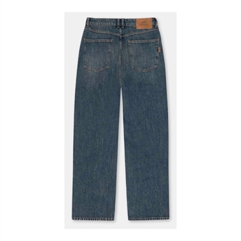  Stilrene "vasket" brede jeans i mørkeblå fra Bareen