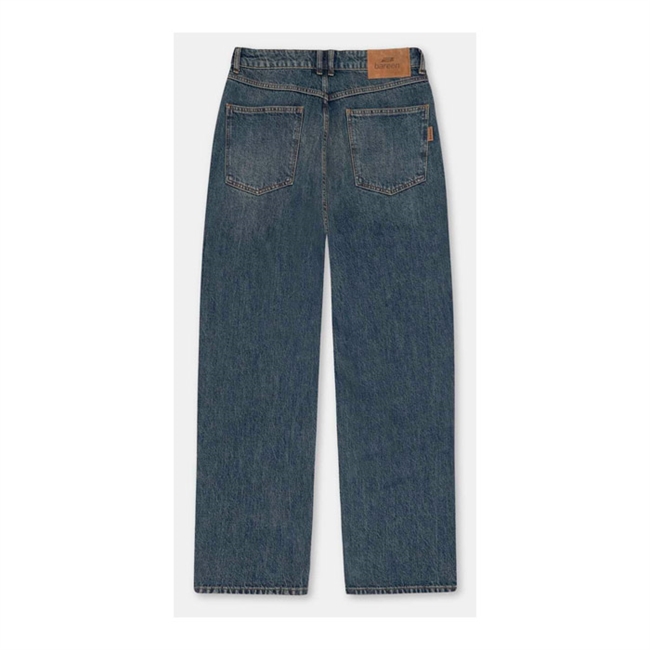  Stilrene "vasket" brede jeans i mørkeblå fra Bareen