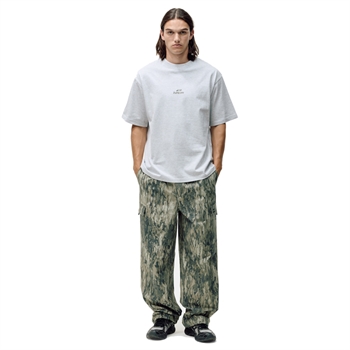 Bareen Box Fit Camo Logo T-Shirt Lysegrå