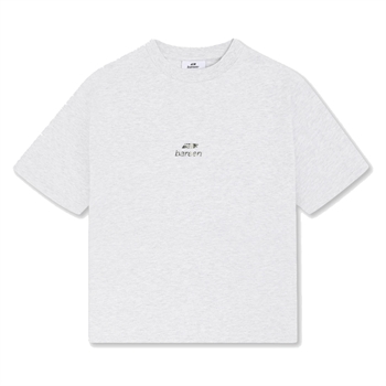 Bareen Box Fit Camo Logo T-Shirt Lysegrå