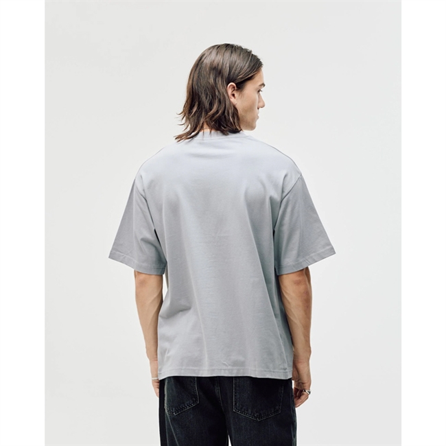 Bareen Box Fit Camo Logo T-Shirt Grå