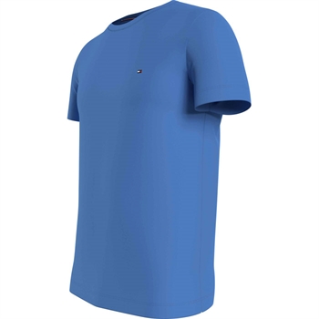 Lækker blå basis T-shirt med stræk fra Tommy Hilfiger.