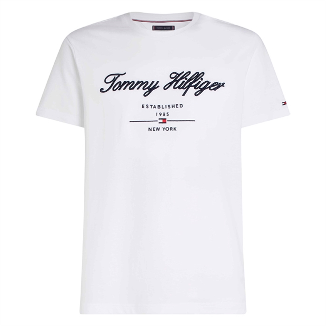 Lækker hvid t-shirt fra Tommy Hilfiger med logo