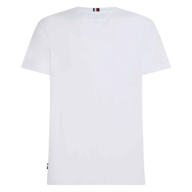 Hvid T-Shirt med Sporty Print fra Tommy Hilfiger