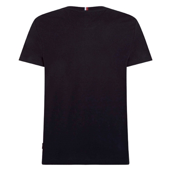 Slim Fit T-Shirt i Navy fra Tommy Hilfiger m/ Print på brystet