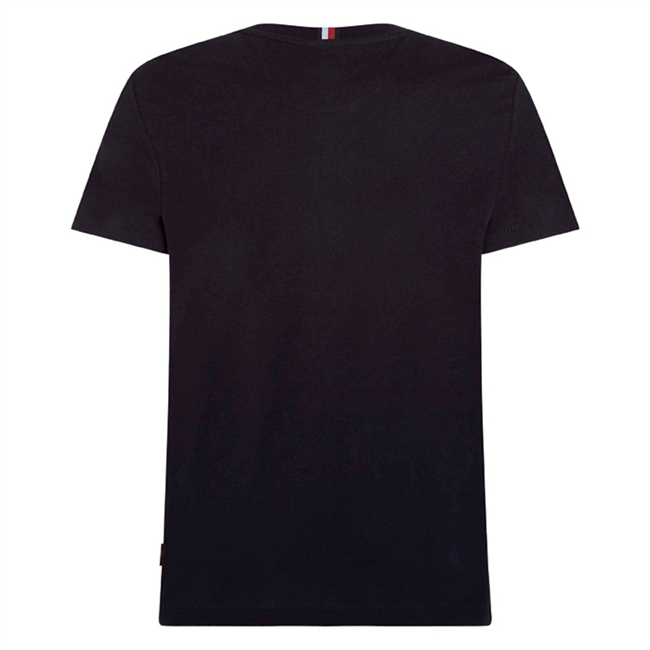 Slim Fit T-Shirt i Navy fra Tommy Hilfiger m/ Print på brystet