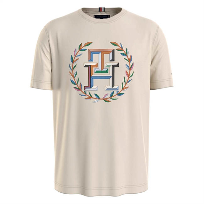 Lækker T-Shirt fra Tommy Hilfiger med farverigt brodering
