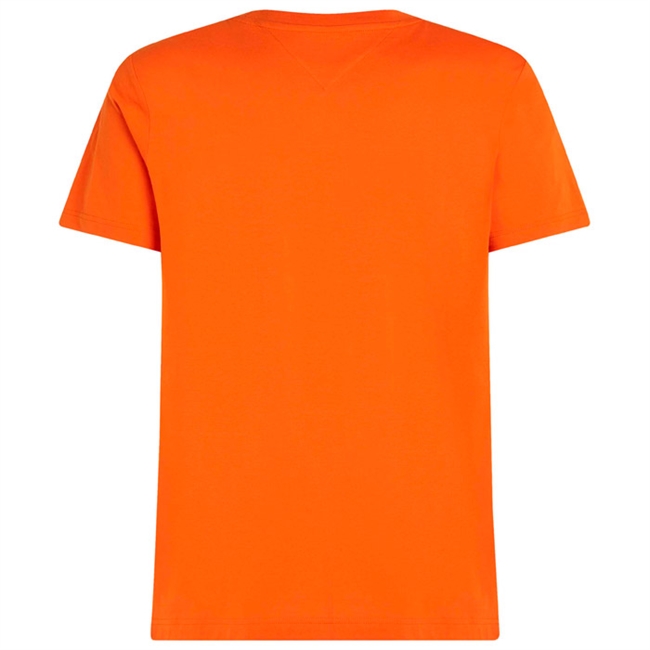 Smart T-shirt med logo i orange fra Tommy Hilfiger.