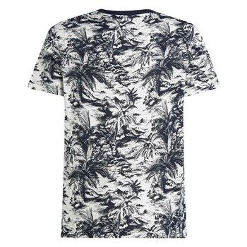 Lækker hvid t-shirt med blåt motiv fra Tommy Hilfiger