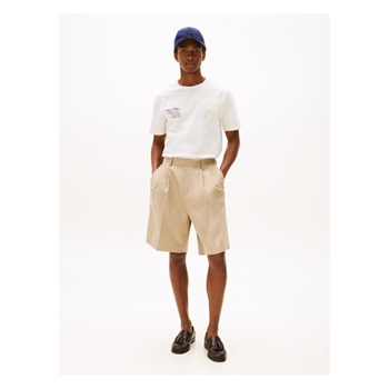 Moderne beige t-shirt med smarte detaljer fra Tommy Hilfiger