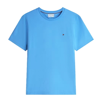 Klassisk havblå t-shirt med logo fra Tommy Hilfiger