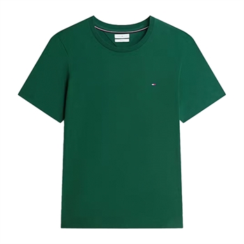 Klassisk grøn t-shirt med logo fra Tommy Hilfiger
